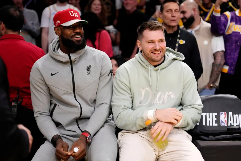 Luka Dončić and LeBron James